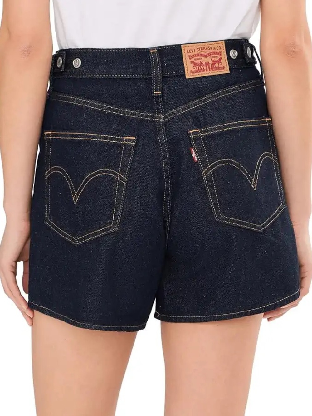 NWOT Cinch Mid Thigh 100% Cotton Shorts, Public Persona Dark Wash Denim – 32